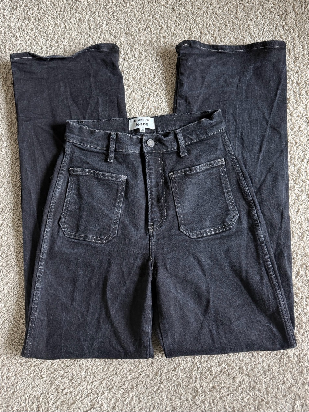 Reformation Alyssa High Rise Wide Leg Long Jeans